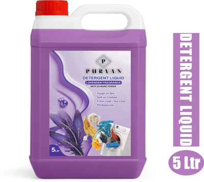 PURVAN Front Load & Top Load Lavender Detergent Fresh Fragrance Premium Quality Lavender Liquid Detergent(5 L)