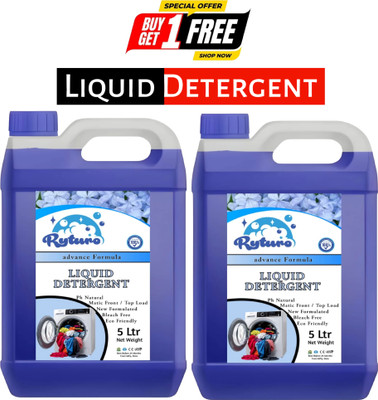 RYTURO Detergent Liquid | High Efficiency Wash | Gentle Fabric Care Lavender Liquid Detergent(2 x 5 L)
