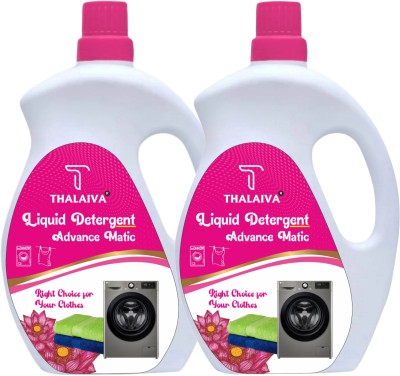 Thalaiva Essentials Fluff Washing Machine Liquid Detergent With Free Desclaer Fresh Liquid Detergent(2 x 1000 ml)