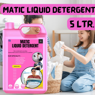 BLISS & BLUSH Washing Machine 5L With Organics Power-Detergent Multi-Fragrance Liquid Detergent(5 L)