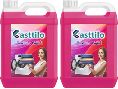 CASTTILO Washing machine liquid detergent top load and front load (pink 10 ltr) Multi-Fragrance Liquid Detergent(2 x 5 L)