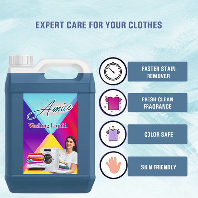 AMICSHIREN Matic Top load Fresh Liquid Detergent Fresh Liquid Detergent(5 L)