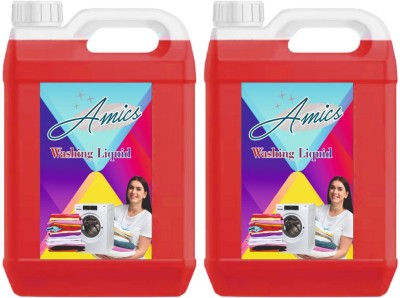 AMICSHIREN Washing Liquid Detergent Top Detergent top Load And Front Load Multi-Fragrance Fresh Liquid Detergent(2 x 5 L)