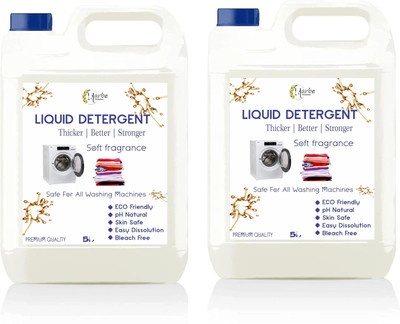 Harbe Washing Liquid detergent for all purpose No Color Nature Fresh Fragrance Fresh Liquid Detergent(2 x 5 L)