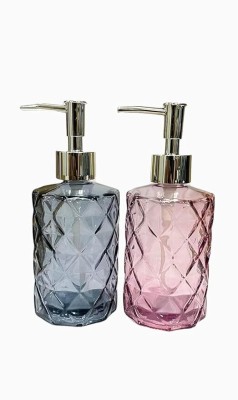 S1Store Diamond Design Glass Soap Dispenser For Conditioner, Shampoo, Liquid, Lotion 400 ml Conditioner, Foam, Gel, Liquid, Lotion, Sanitizer Stand, Shampoo, Soap Dispenser(Multicolor)