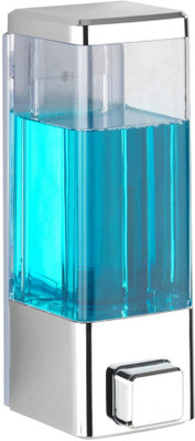 BathBliss Transparent ABS Plastic Wall Mounted Soap Dispenser (Pack of 1) 400 ml Conditioner, Foam, Gel, Liquid, Lotion, Sanitizer Stand, Shampoo, Soap Dispenser