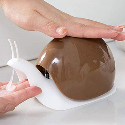 SHAKTIKITCHEN Liquid Soap Dispenser Portable Snail Shape Liquid Soap Dispenser Hand Wash 120 ml Liquid Dispenser(Multicolor)