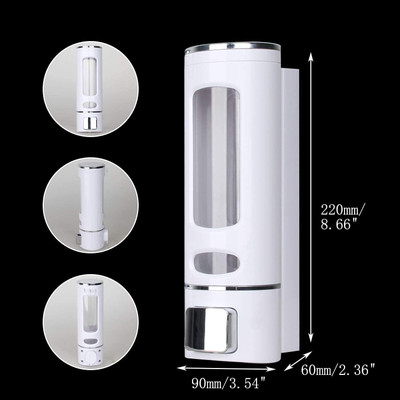 frogtail SOAP BLACK DIS 400 ml Soap Dispenser(White)