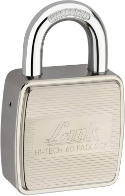 LINK LOCK LINK 60MM Hi-Tech | Stainless Steel Body | Hardened Shakle | Hi-Tech 3 Keys | Padlock(Chrome Finish)