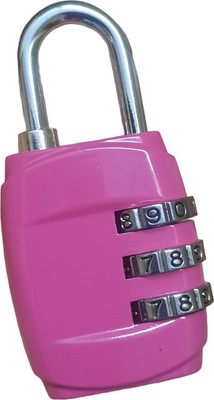 JGG Jain Gift Gallery 3 Digit Padlock/Combination Lock Combination Lock(Multicolor)