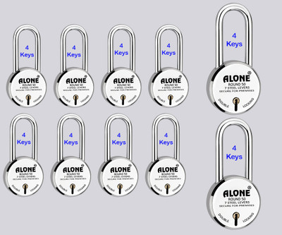 alone Round 50mm 4 Keys Each 10 Padlocks for home door gate shutter Brass Combination Padlock(Gold, Chrome)