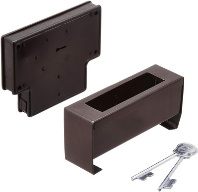 HARRISONLOCK H-0374 Iron Four Lever Center Shutter Lock Set Padlock(Brown)