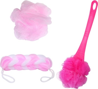 Ajaycollections Loofah(Pack of 3, Pink)