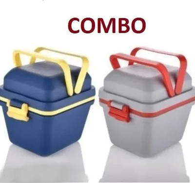 shoora arts COMBO OF 2 LUNCH BOX WITH SPOON 2 Containers Lunch Box(200 ml, Thermoware)