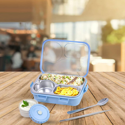 NARV 3 Compartment Tiffin Box for Balanced Meals for Men and Women Multicolor K1 3 Containers Lunch Box(750 ml, Thermoware)