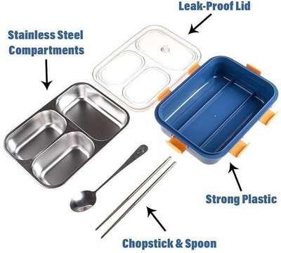 NARV Stainless Steel Utility Container  - 350 ml(Multicolor)