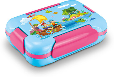 MILTON More Meal Small Tiffin Box, 600 ml, with Container,120 ml and Spoon, Sea Green 1 Containers Lunch Box(600 ml, Thermoware)