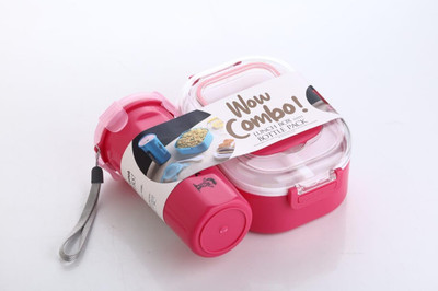 Qaswa Combo Lunch+Bottle Set 3 Containers Lunch Box(800 ml)