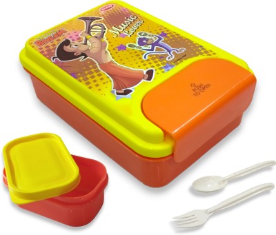 KRK Chhota Bheem Cartoon School Lunch Box / Tiffin Box for Boys & Kids Leak Proof 2 Containers Lunch Box(650 ml)