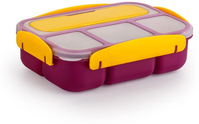 Analog Kitchenware 4 Compartment Kids/School/College/Office Lunch Box/Tiffin Set With Spoon & Fork 1 Containers Lunch Box(1000 ml, Thermoware)