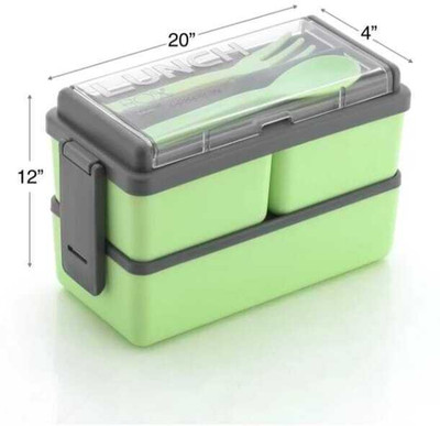 pista - pink 3 compartment lunch box combo 6 Containers Lunch Box(800 ml)