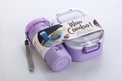 PEXON 3 compartment Lunch Box / Tiffin Box with 300 ml Water Bottle 2 Containers Lunch Box(700 ml, Thermoware)