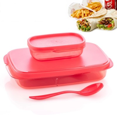 DIVINE LUNCH BOX 590ML RED 2 Containers Lunch Box(590 ml)