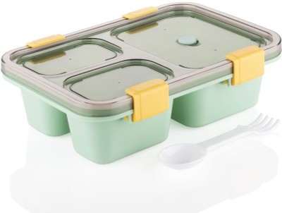 Crackle High Quality Transparent 3 Part Lunch Box Food Storage Box 3 Containers Lunch Box(750 ml)