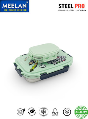 meelan lunch box/tiffin box/lunch box for kids/lunch box steel/tiffin box for school 2 Containers Lunch Box(800 ml)