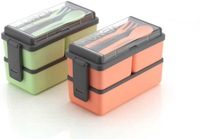 MADDY JAI DOUBLE DECKER LUNCH BOX 3 Containers Lunch Box(1400 ml)