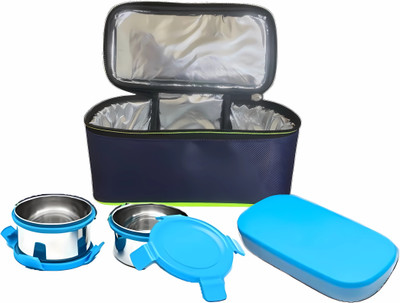 EIGHT OWL (2+1)Stainless Steel Lunch Box, Set of 1(2 SS Container,1 Chapati Container) 3 Containers Lunch Box(1200 ml, Thermoware)
