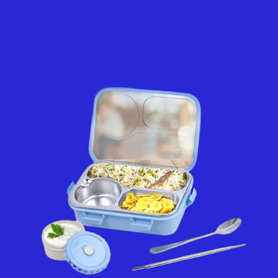 Kello Lunch Box for Kids Compartment Insulated Stainless Steel Tiffin Box for KID_K594 3 Containers Lunch Box(750 ml, Thermoware)