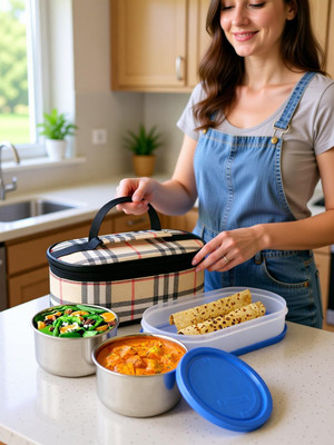 Topware Topware smart office double decker lunchbox (750)ml 3 Containers Lunch Box(750 ml)