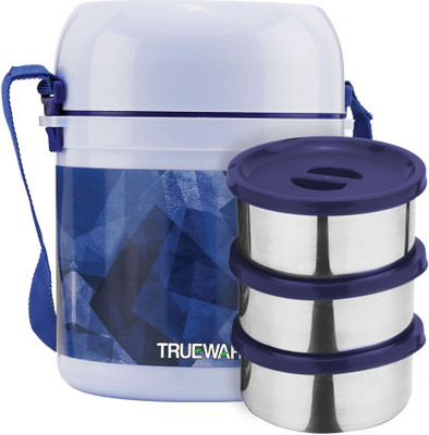 Trueware Office 3 Insulated Lunch Box 300 ml x 3 3 Containers Lunch Box(900 ml, Thermoware)