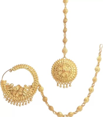 Kashtbhanjan Enterprise Gold-plated Plated Brass Nose Ring Set(Pack of 2)