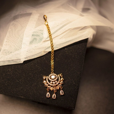 ZEELLO Brass, Copper Maang Tikka