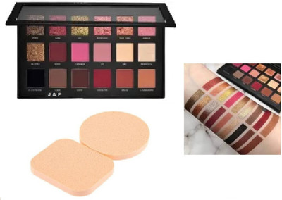 Zailie Hinshitshu Premium Quality Rose Gold Eye Shadow With 2 in 1 Blender Puff
