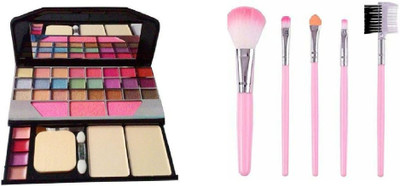 Alkaf Makeup Brushes Set of 5 With 6155 Eyeshadow of 24 Colors
