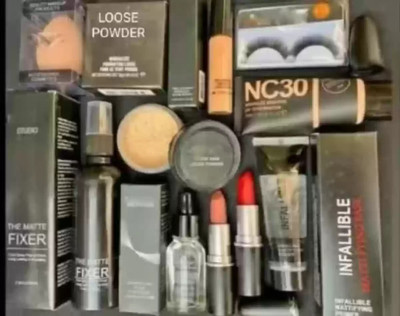 Jus’Be U makeup combo primer fixer foundation face serum concealer lipstick eyelash puff(Pack of 10)