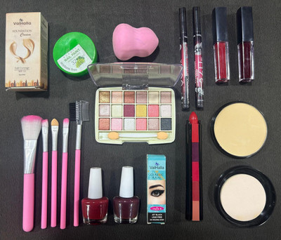 Valhalla All in one face Makeup Combo Kit for(Pack of 14)