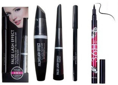 RVLIPS 3in1 eyeliner mascara kajal & high quality waterproof + 36h eyeliner 20 ml(5 Items in the set)
