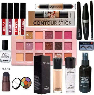 toroka Makeup Kit Sets One-stop Beauty Package for Beginners and Professionals PARTY(Pack of 11)