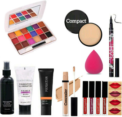 JENERA Makeup Kit Combo For Women & Girls All in Cosmetics in 1(Pack of 12)
