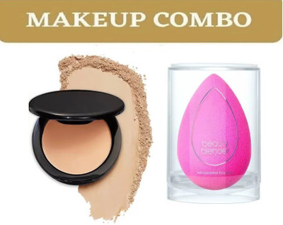 YELGO Perfecting Glow Compact Powder and Beauty Blender Puff(2 Items in the set)