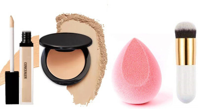 Mixonshun MAKEUP COMBO KIT PRESSED POWDER COMPACT+CONCEALER+FOUNDATION BRUSH +Beauty Blender Puff (4 Items in the set)(4 Items in the set) Mixonshun MAKEUP COMBO KIT PRESSED POWDER COMPACT+CONCEALER+FOUNDATION BRUSH +Beauty Blender Puff (4 Items in the set)(4 Items in the set)