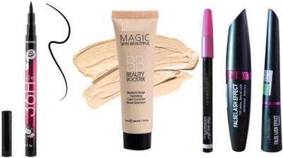 FRIPPE 36h & 3in1 eyeliner +Mascara + Kajal + BB cream Air Cushion Foundation(5 Items in the set)
