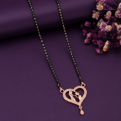 tanu Fashion tanu fashion alloy manglsutra rose gold stylist manglsura Alloy Mangalsutra