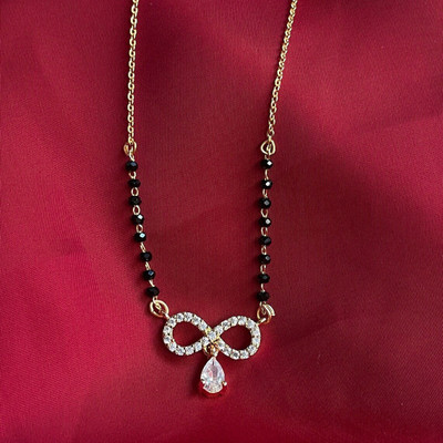 zorvi ALIYA 18 K DIAMOND MANGALSUTRA Brass Mangalsutra