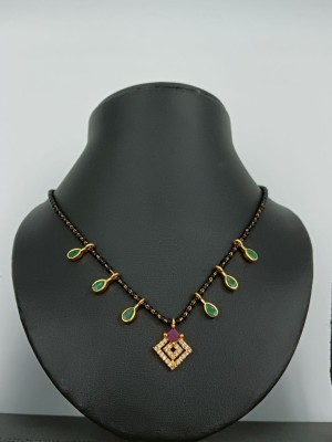 priyanshi creation Multicolor Drop Mangalsutra Alloy Mangalsutra