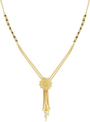 Shostopper by Sukkhi Glossy Gold Plated Floral Mangalsutra for Women Alloy Mangalsutra